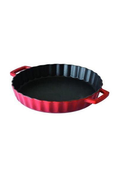 Lava 30 cm Iron Cast Metal Round Tray with Handle - Lvytp30K0-1R