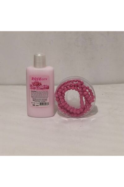 rosecity Rose City Gül Losyon 90 Ml +Rose City Gül Kokulu 99lü Pempe Namaz Tesbihi