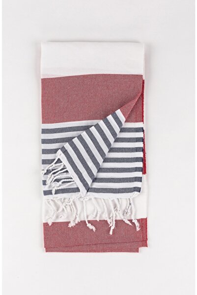 rosa bianca Міссі бордо-сірий смугастий бавовняний пештемаль