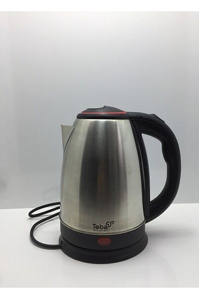 Teba 1.8 Lt Red Belted Stainless Steel Water Heater Kettle - 1500w