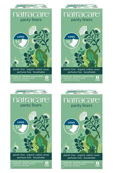 Natracare مجموعة طويلة من الفوط اليومية مكونة من 4 قطع