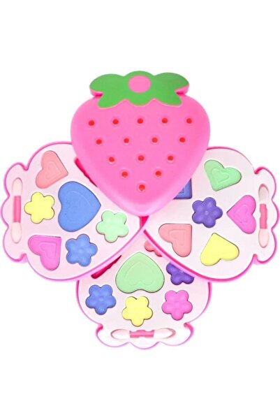 Şenver Toys Çilek Kutulu Üç Katmanlı Makyaj Seti