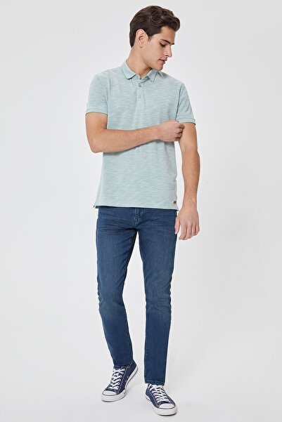 Lee Cooper Ανδρικό μπλουζάκι με λαιμόκοψη Jake Polo παστέλ πράσινο 212 LCM 242049