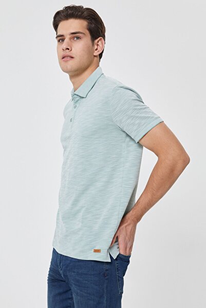 Lee Cooper Ανδρικό μπλουζάκι με λαιμόκοψη Jake Polo παστέλ πράσινο 212 LCM 242049