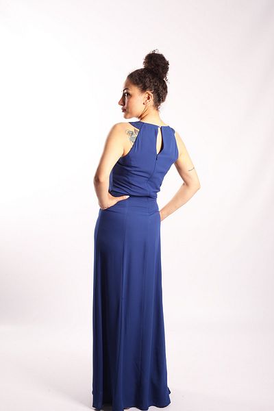Blues Outlet Rochie de seară lungă de damă cu detalii în piatră
