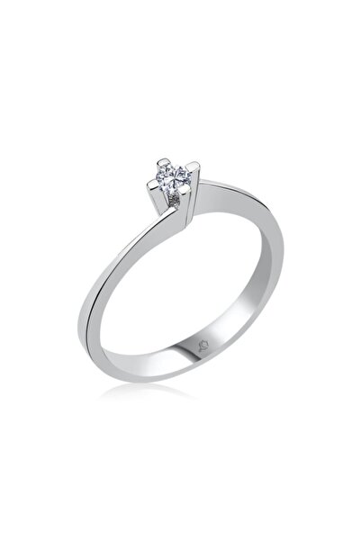 Mia Vento Kadın Burgu Model 0.10 Karat Mia Zirconia Tektaş Gümüş Yüzük