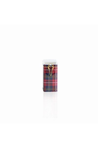 EVLE Ef043-ı3 Plaid(EKOSE) Patterned Rectangular Metal Storage Container 8x10 Cm
