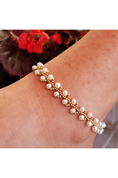 Handmade By HLY Handmade Pearl Detailed Anklet