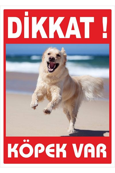 Dekotacım تحذير يوجد كلب ديكوتا ورقة 25x35 سم. 25x35 سم.