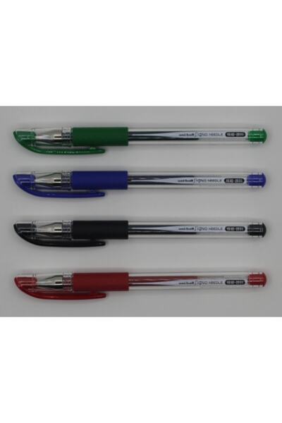 UNİ-BALL Um-151nd 0.38 قلم جل برأس إبرة أسود-أحمر-أزرق-أخضر