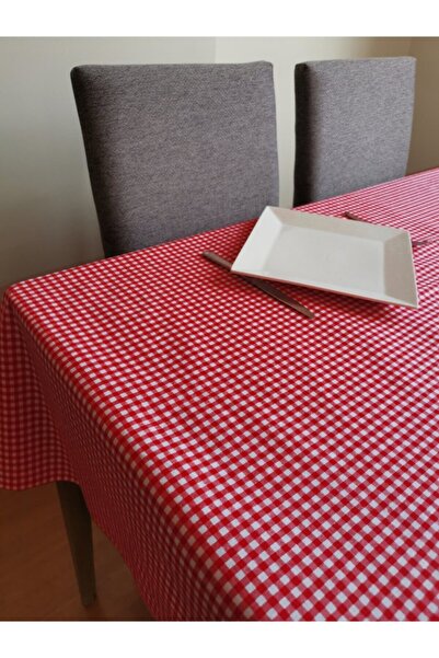 Melis Home مفرش طاولة، أحمر مربعات