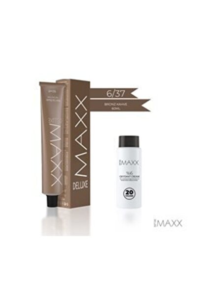 MAXX DELUXE 6/37 Bronz Kahve Profesyonel Saç Boyası Ve Oksidanı