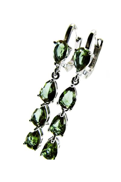 lilahgümüştr Gümüş Zultanit Damla Taşlı Kadın Küpe