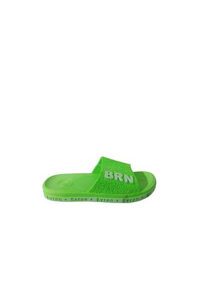 BRN B051-10 Unisex Παιδική Πράσινη Αντιολισθητική Σόλα Θάλασσας Παραλίας Καθημερινές Παντόφλες Περπάτημα