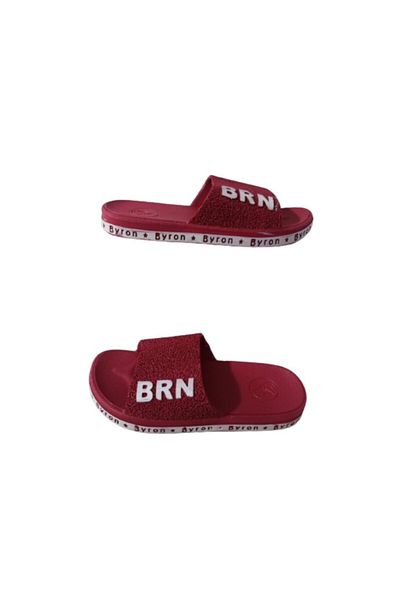 BRN B051-10 Papuci de mers zilnic pentru copii, unisex, burgundă, cu talpă anti-alunecare, pe plajă