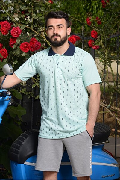 Azıcık Akıllı Muški tirkizni normalni kroj model sa sidrom polo ovratnik T-sh...