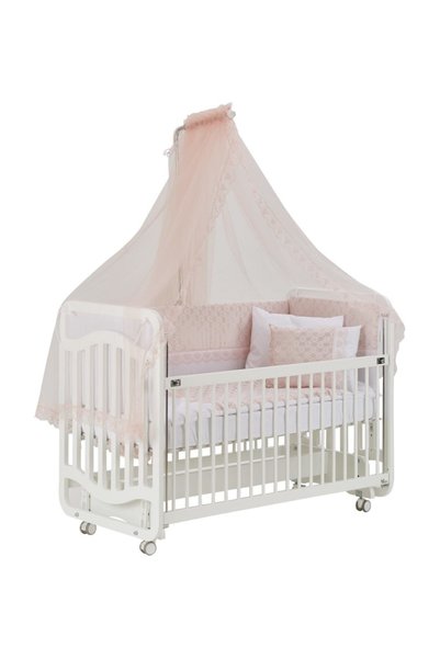 G&G baby Bebek Beşik Cibinliği Pembe Ve Metal Cibinlik Askısı