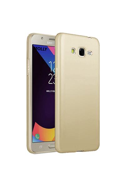 Molly جراب سيليكون ذهبي غير لامع متوافق مع هاتف Galaxy J5 2015