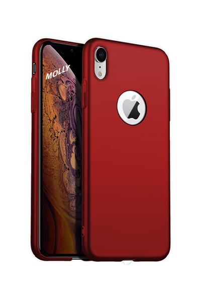 Molly Iphone Xr Uyumlu Bordo Mat Silikon Kılıf