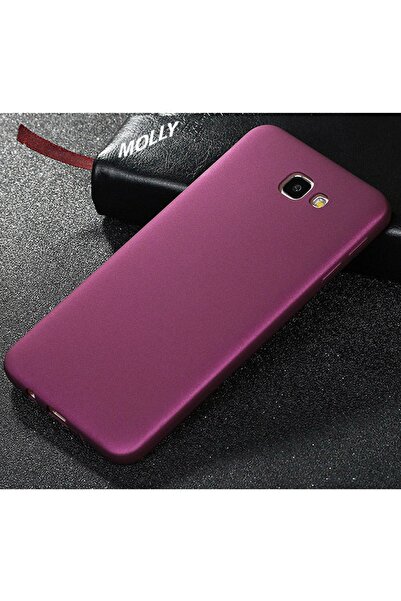 Molly Galaxy J7 Prime 2 Uyumlu Mürdüm Mat Silikon Kılıf