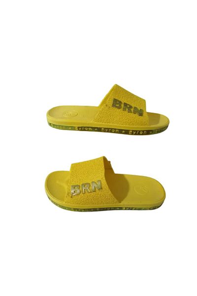 Byron Brn B050-10 Unisex Κίτρινη αντιολισθητική σόλα Sea Beach Pool καθημερινές παντόφλες περπατήματος