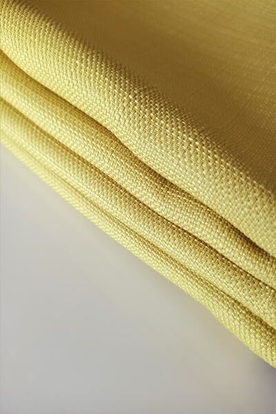 eno concept Linen Look Stain Resistant Mustard Yellow Tablecloth