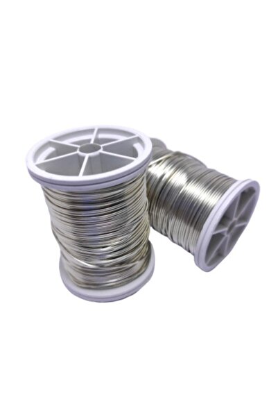 yiğit aksesuar 2 Makara Gümüş Renk Filografi Taç Teli Takı Gelin Taçı