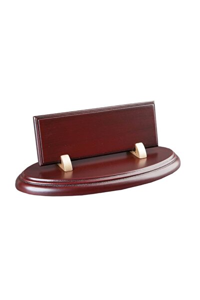 dcmarket Ahşap Oval Kesim Masa Isimliği