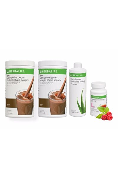 Herbalife Set 2 Adet Çikolata Shake 1 Adet Aloevera 1 Adet Ahududu Çay 50 Gr.