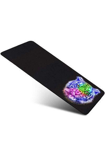 sgeteknoloji Mouse Pad pentru jocuri Tiger 70x30 cm Speed ​​Anti-alunecare cusut