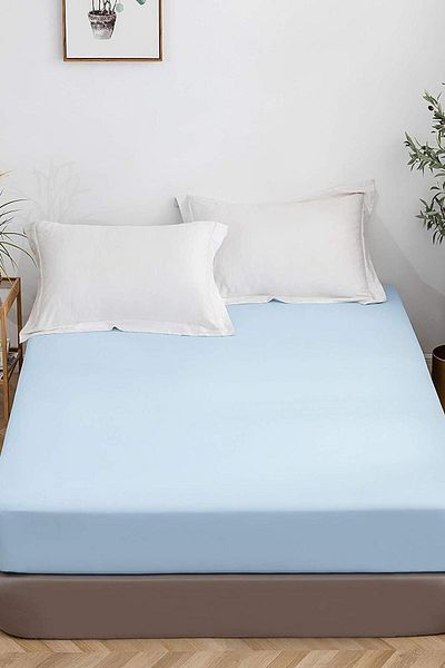Melisa Single Light Blue Elastic Sheet 100x200
