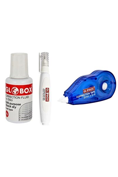 Globox Daksil 20g+şerit Silici 5mmx8m+kalem Tipi Sıvı Silici 7 Ml