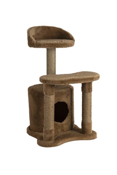 Lion Pet Kedi Tırmalama Yuvalı Kahverengi