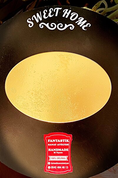 FANTASTİK SANAT ATÖLYESİ Dekoratif Hediyelik Harf Mum - Iki Adet Büyük Boy Harf Mum Ve 15 Cm X 10 Cm Altın Mum Altlığı