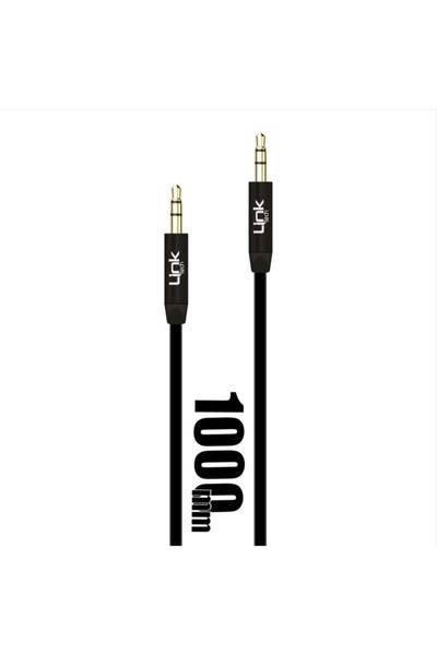 Linktech 1 Meter Metal Ended Durable Aux Cable