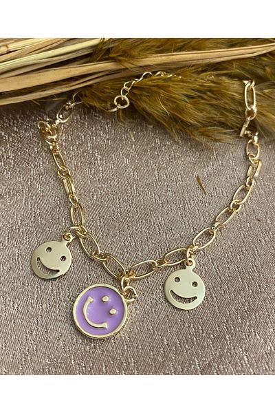 Markiz Takı Women's Lilac Smile Anklet