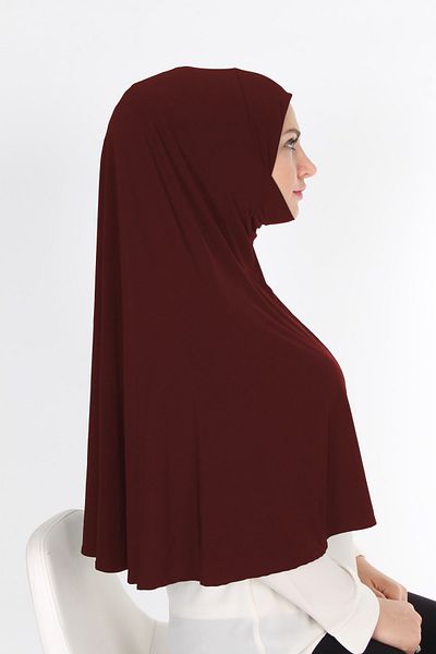kureyş Women's Brown One Piece Practical Scarf XL