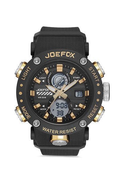 Joefox Sports Men's Wristwatch with Digital Analog Alarm Stopwatch and Lighting