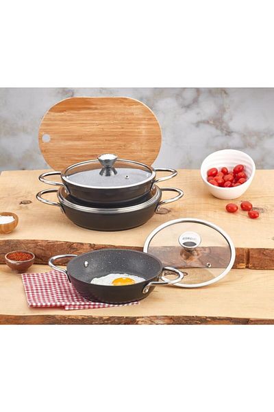 Amboss Black Beryl 6 Piece Granite Sahan Set - Berılsahan-7661