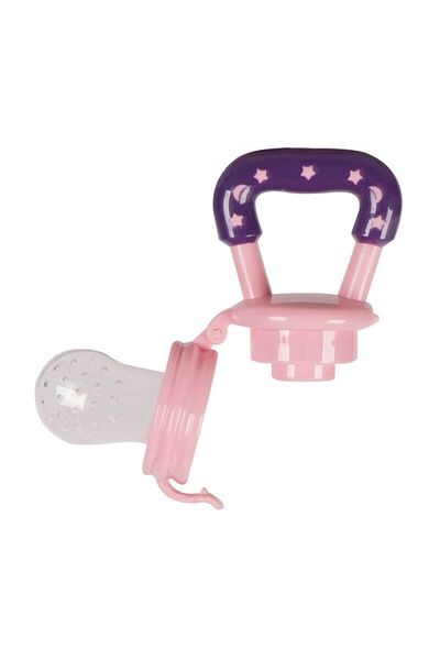 Sevi Bebe Pink Silicone Fruit Pacifier and Teether