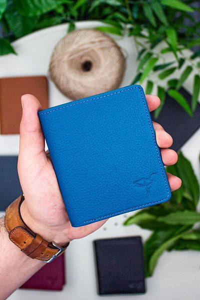 Garbalia Men's Toledo Genuine Leather Petrol Blue Card Holder Wallet