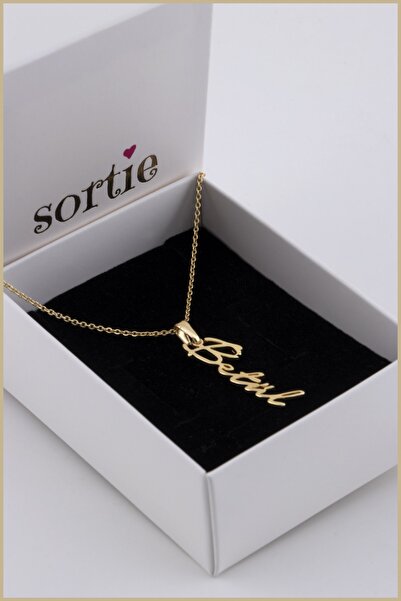 Sortie Aksesuar Kadın Altın Betül İsimli Çelik Kolye