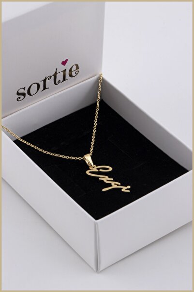 Sortie Aksesuar Kadın Altın Ezgi İsimli Çelik Kolye