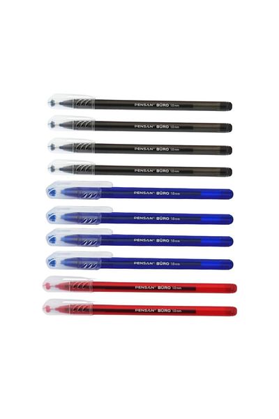 Pensan 4 Blue 4 Black 2 Red Ballpoint Pens