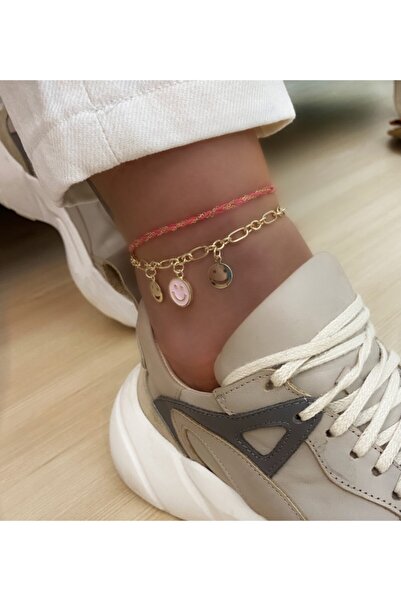 Markiz Takı Kadın Pembe Smile Halhal