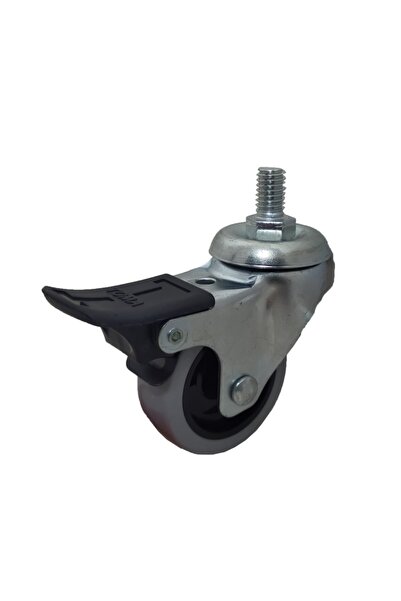 Yıldırım 4 Adet Sehpa Tekerleği Vidalı M-10 Frenli Masa Tezgah Teker Market A...