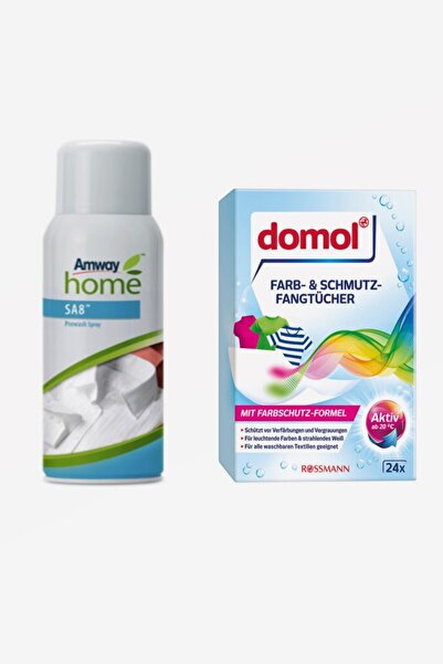 Amway Yıkama Öncesi Sprey 400 ml ve Renk Ayırıcı ve Kir Tutucu Bez 24 Adet
