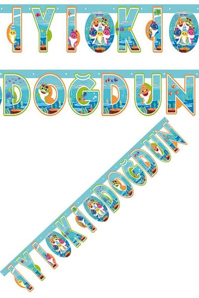 BalonEvi Baby Shark Καλή ημέρα γενεθλίων Συσκευασία γραφής