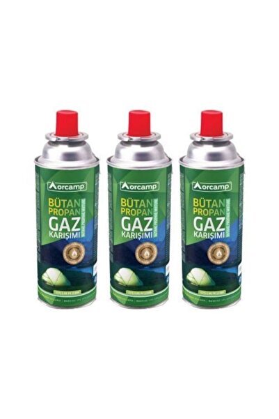Orcamp 227 Gram Valfli Gaz Ocak Kartuşu - 3lü Set