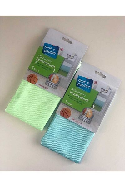 Flink Sauber Rossmann 2 Pieces Microfiber Glass Cloth